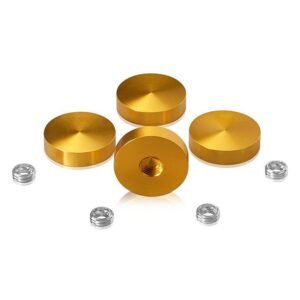 set of 4 screw cover diameter 1 25mm aluminum gold anodized finish 2