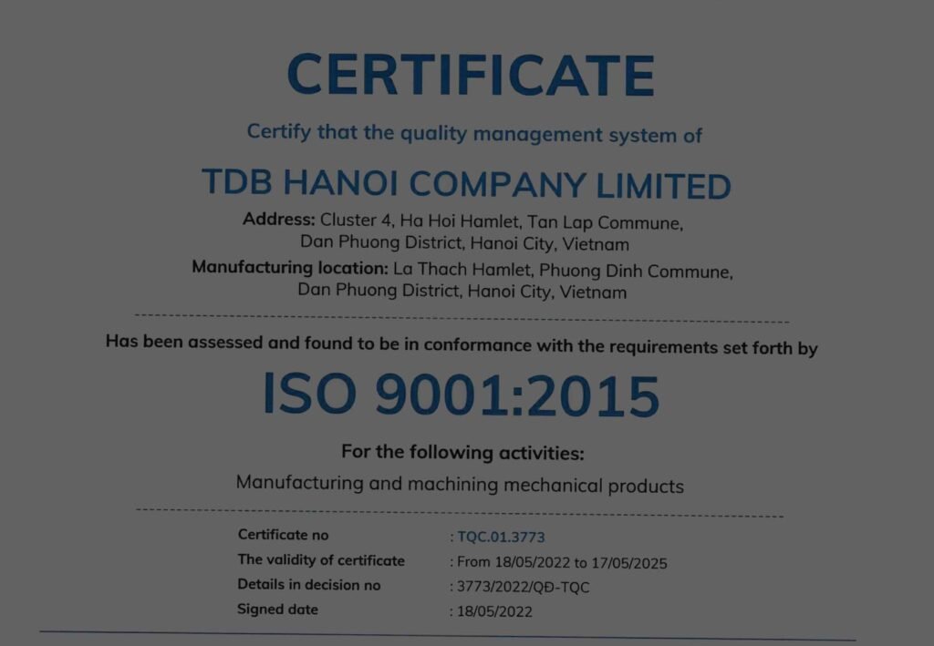 ISO cert